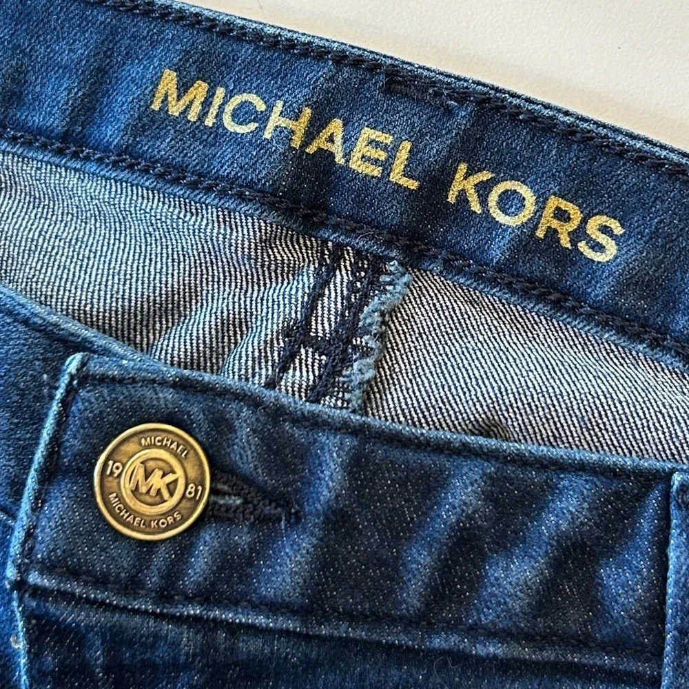 Michael Kors Skinny Capri Crop Jeans Dark Blue Size 10 - Picture 4 of 11